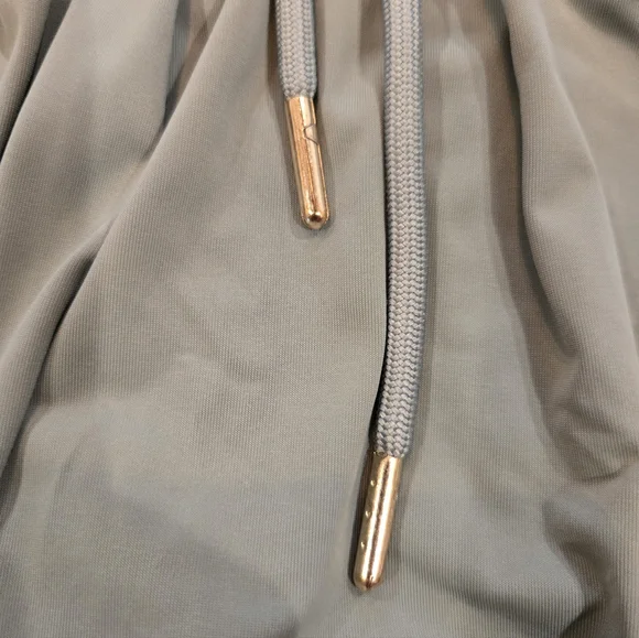 Justice Olive Green Drawstring Athletic Shorts - Picture 4 of 5